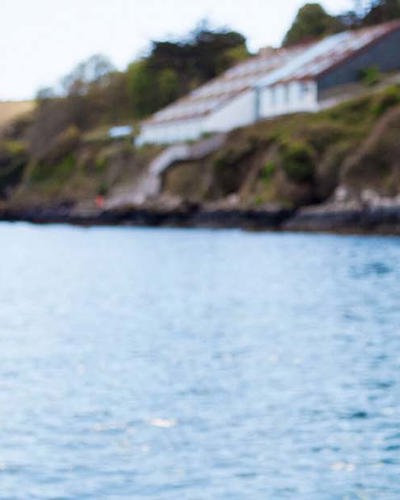 Coastal homes viewed from the water near Ardmore