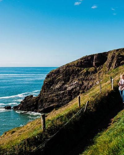 Coastal path along the cliffs in Ardmore
