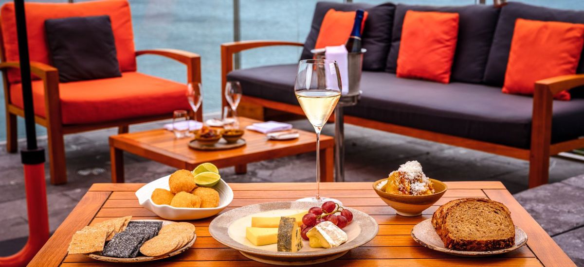 Sea-View Terrace Champagne and Snacks at Cliff House Hotel