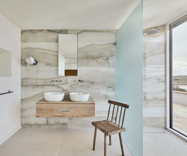 Double vanity bathroom at Cliff Beach House