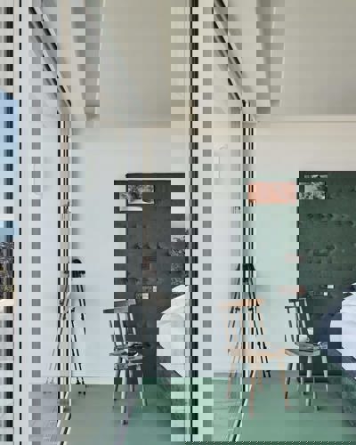 Sea-view bedroom at Cliff Beach House