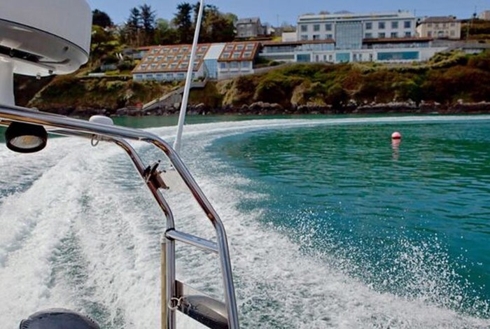 Speedboat at Cliff House Hotel, Ardmore