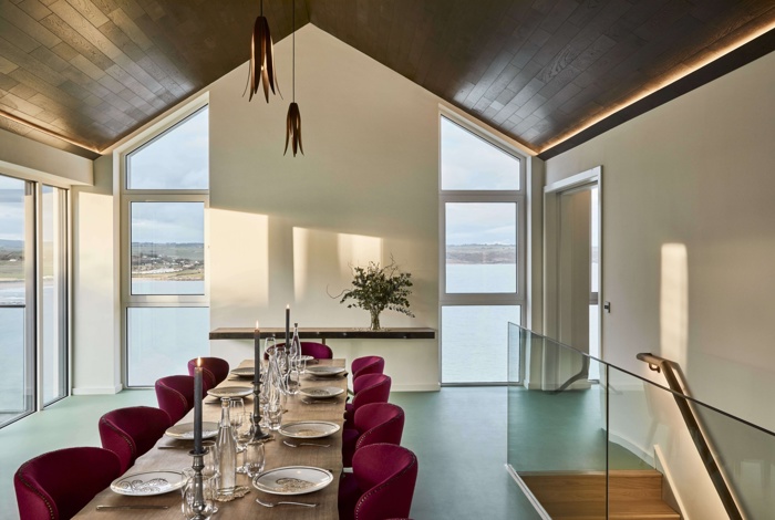 Sea-view dining room at Cliff Beach House