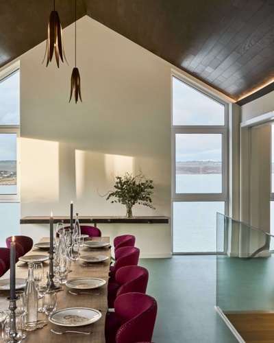 Sea-view dining room at Cliff Beach House