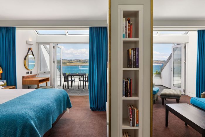 Warm suites bathed in sunlight at Cliff House Hotel