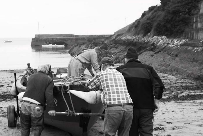 Men On Beach at Cliff House Hotel, Ardmore