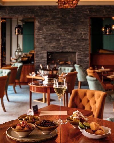 Wine and small plates in the Cliff House Hotel lounge