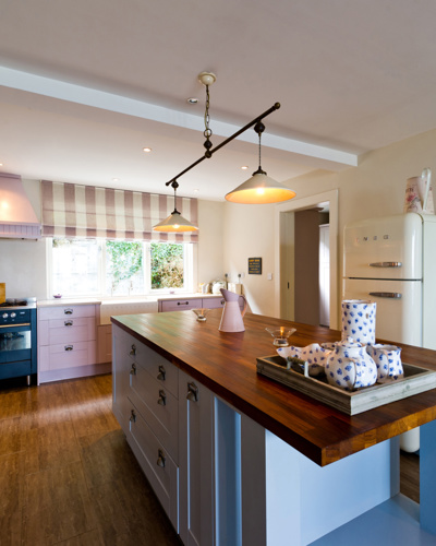 Kitchen island inside Cliff Cottage in Ardmore