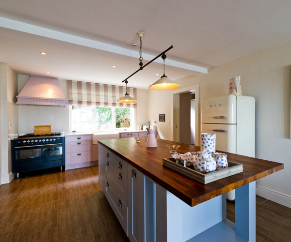 Kitchen island inside Cliff Cottage in Ardmore