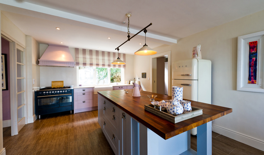 Kitchen island inside Cliff Cottage in Ardmore
