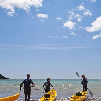 Ages 13+ family kayaking at Cliff House Hotel